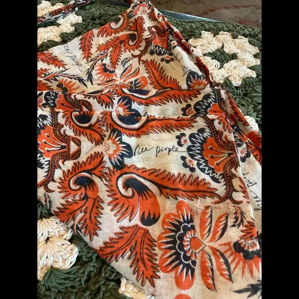 Free people Carry big Floral Print 14” X 14” Market/Shopping Bag